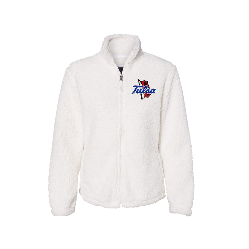 University of Tulsa Sherpa Jacket Embroidered with Choice of Tulsa Design