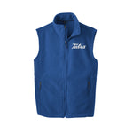 University of Tulsa Mens Fleece Vest - Embroidered with choice of design