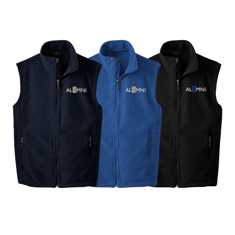 University of Tulsa Mens Fleece Vest - Embroidered with choice of design