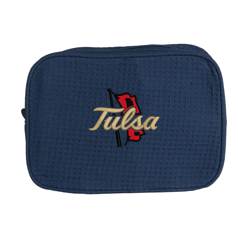 Tulsa Golden Hurricane Waffle Weave Cosmetic Bag