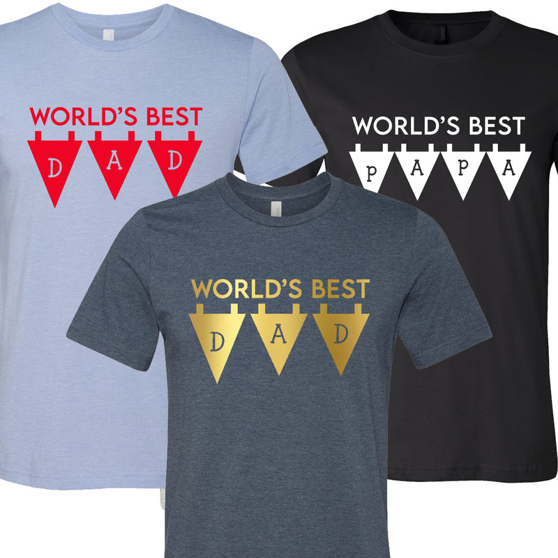 World's Best Dad Banner T-Shirt