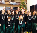 Personalized Christmas Antlers Matching Family Pajamas
