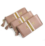 Personalized Wallet Cell Phone Wristlet - Blush