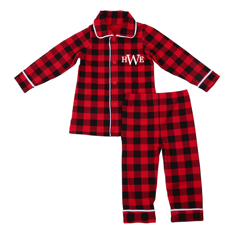 Personalized Plaid Christmas Pajamas - Kids and Adult