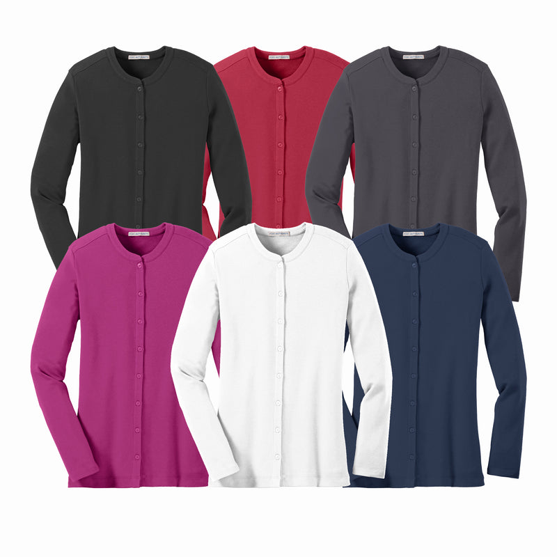 National Charity League Cotton Modal Stretch Lightweight Cardigan