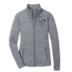 Monogrammed Modern Stripe Fleece Jacket - Ladies