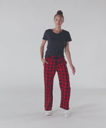 Black Santa Claus Christmas Matching Family Pajamas - Red/White Plaid