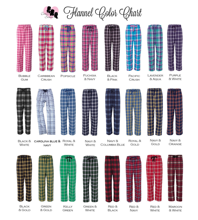 Personalized Flannel Pajamas with Heart