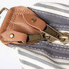 Monogrammed Striped Weekender Travel Bag