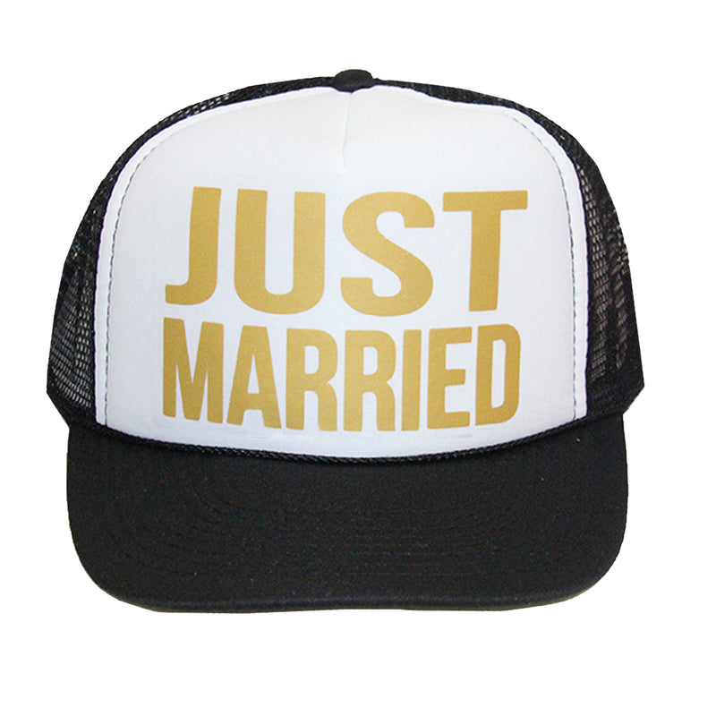 JUST MARRIED Trucker Hat