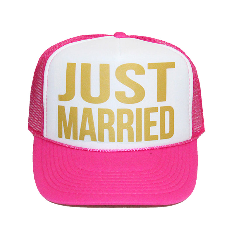 JUST MARRIED Trucker Hat