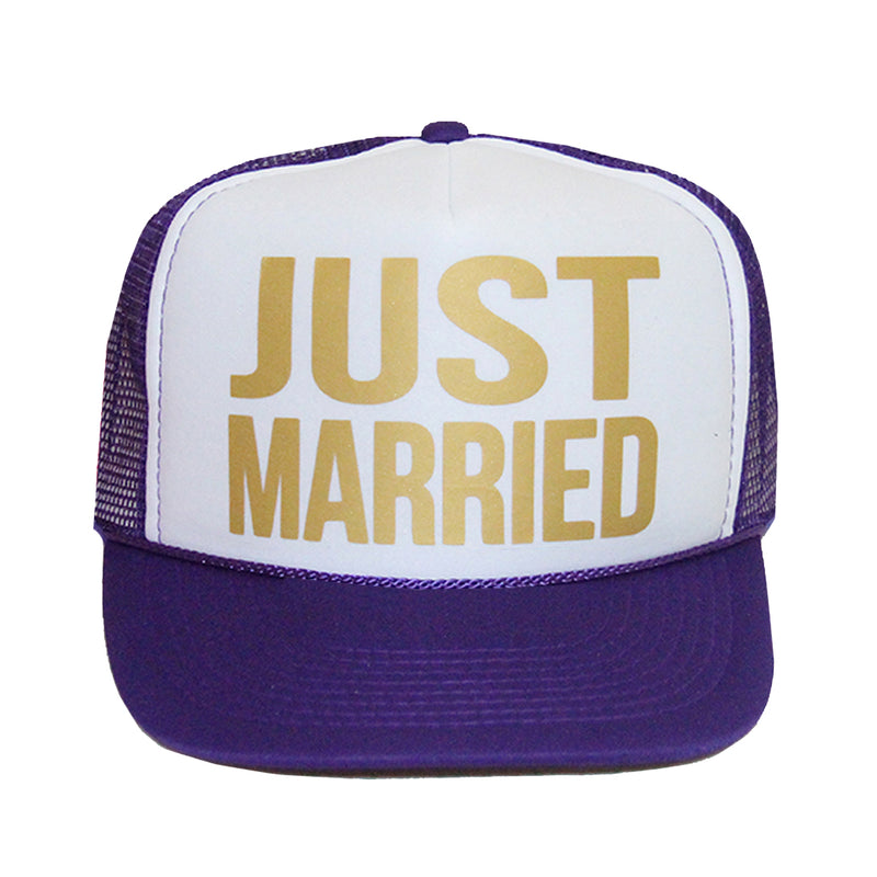 JUST MARRIED Trucker Hat