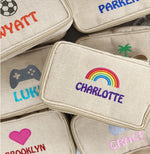 Monogrammed Jute Sleepover Kit