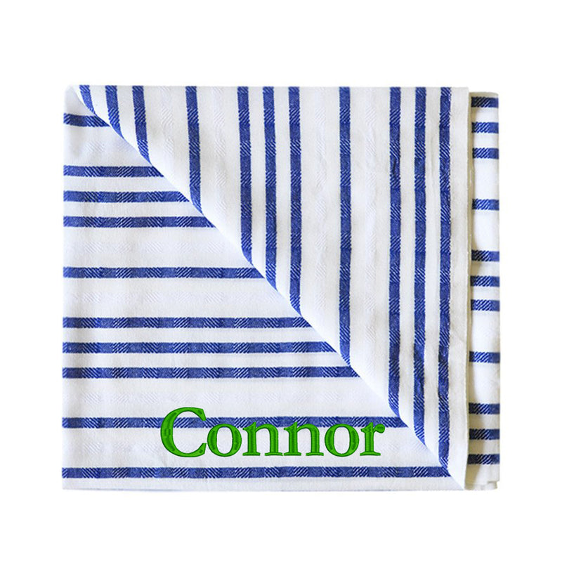 Monogrammed Las Bayadas Beach Blanket - La Bahia