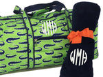 Monogrammed Boys Travel Duffel Bag