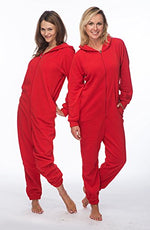 Adult Fleece Hooded Lounger Onesie with Pockets