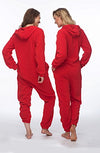 Adult Fleece Hooded Lounger Onesie with Pockets