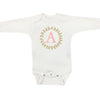 Monogrammed Metallic Initial Personalized Onesie