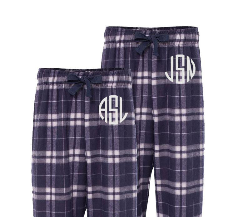 Monogrammed Flannel Pajama Pants