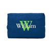 Monogrammed Waffle Cosmetic Bag with Name and Initial