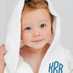 Monogrammed Kids Terry Cloth Hooded Robe - 3 Initials