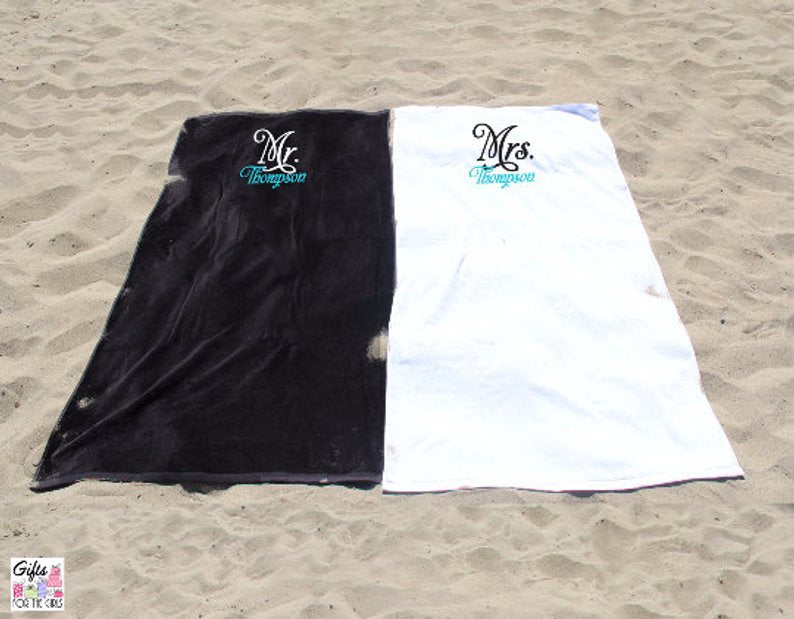 Personalized Mr. and Mrs. Towel Set