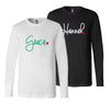 Personalized Long Sleeve Pajama Top - Name