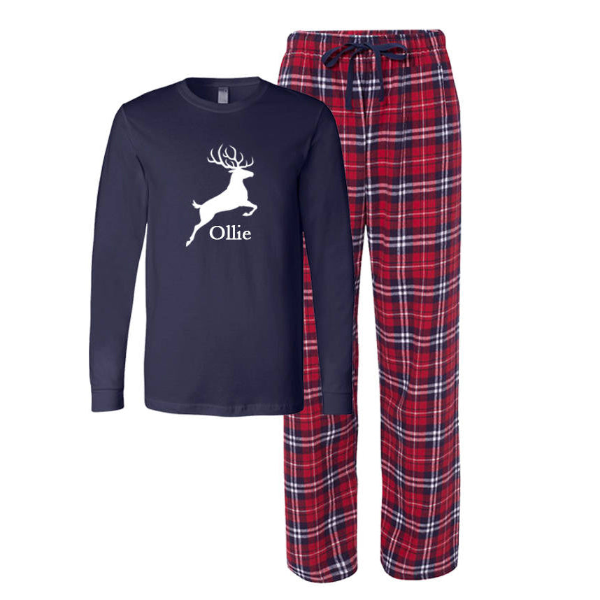 Personalized Buck Flannel Pajama Set – Cotton Sisters