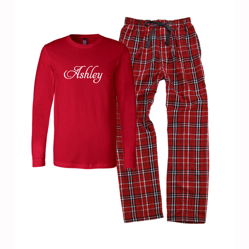 Personalized Christmas Flannel Pajama Set