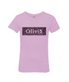 Personalized Name Rectangle Girls Princess T-Shirt