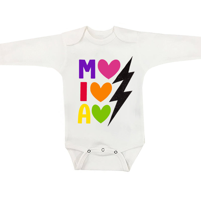 Personalized Baby Onesie - Rainbow Bolt