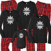 Snowflake Matching Family Pajamas with Names