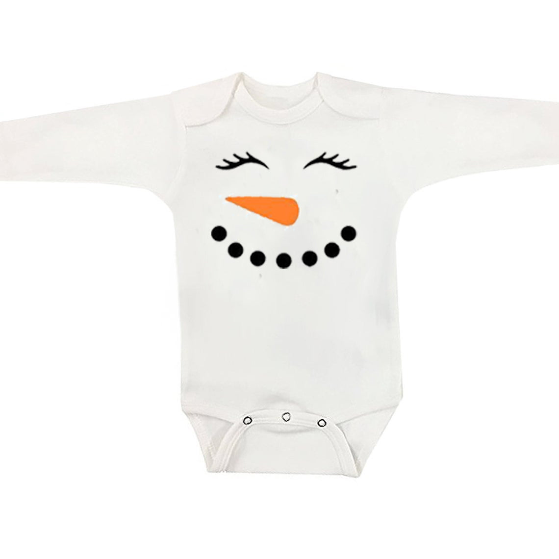 Snowman Long Sleeve Christmas Onesie Cotton Sisters