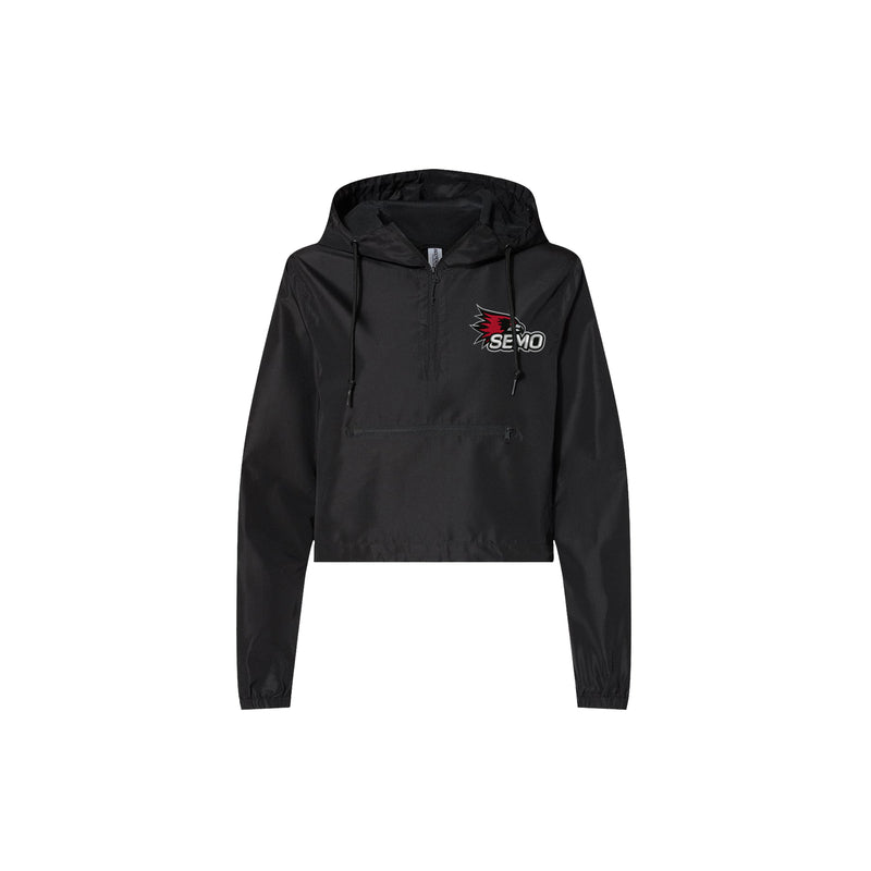 Southeast Missouri State Cropped Windbreaker - Embroidered with SEMO Redhawk