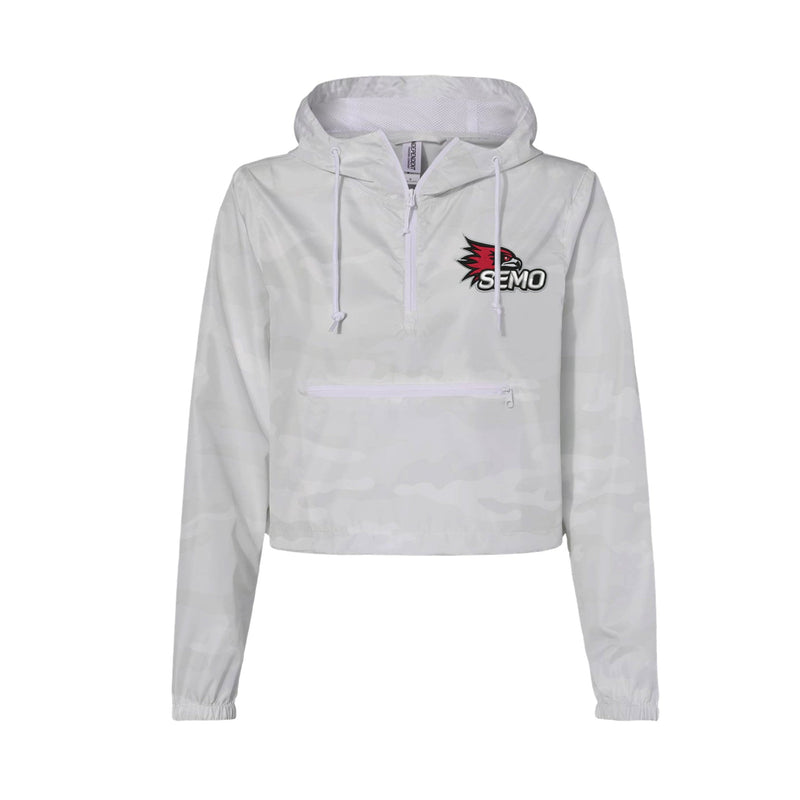 Southeast Missouri State Cropped Windbreaker - Embroidered with SEMO Redhawk