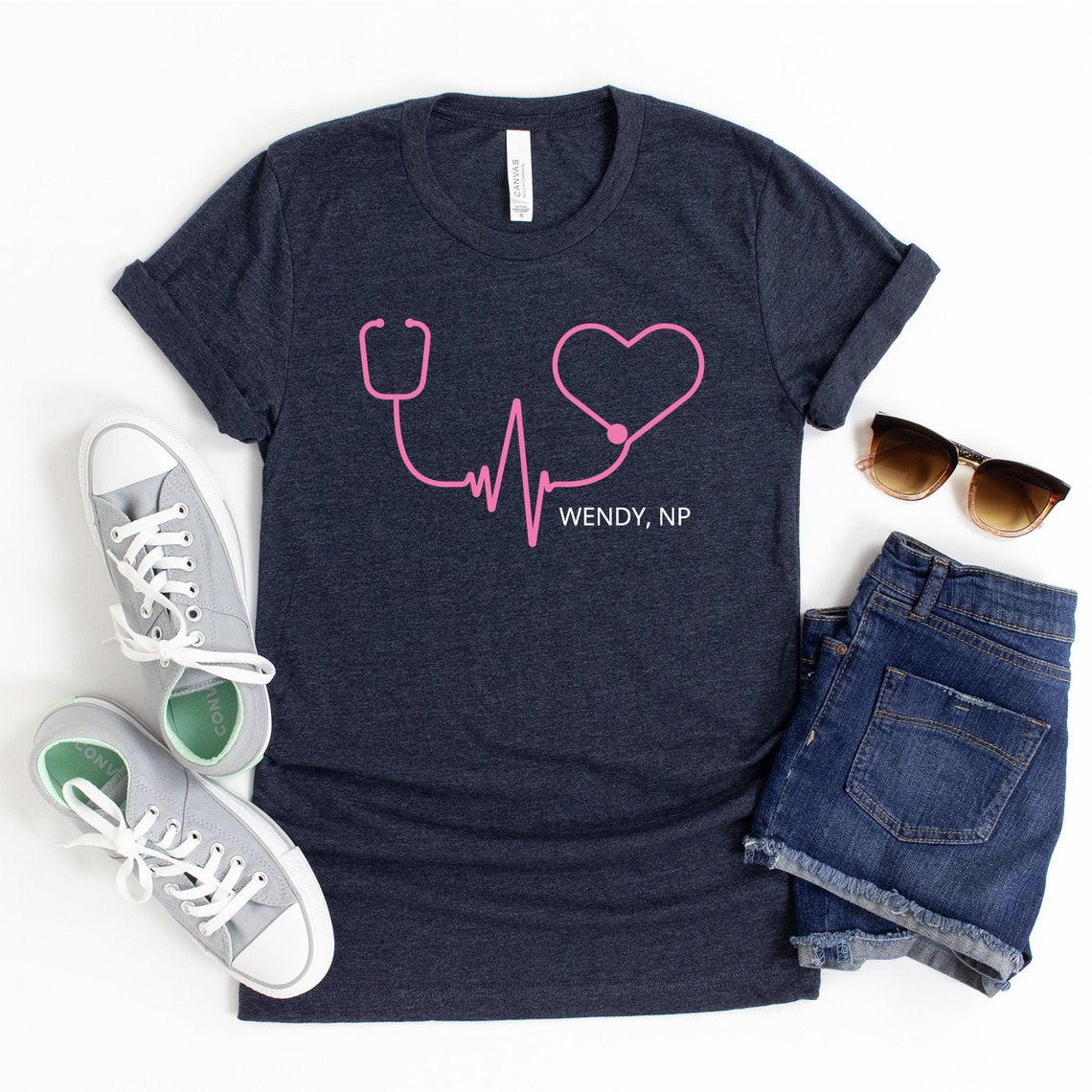 Nurse Stethoscope Heartbeat T-Shirt Nurse Stethoscope Heartbeat T-Shirt