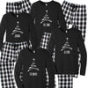 Personalized Matching Family Pajamas - Swirly Christmas Tree
