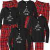 Personalized Matching Family Pajamas - Swirly Christmas Tree