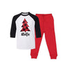 Personalized Plaid Christmas Tree Pajama Set - Toddler