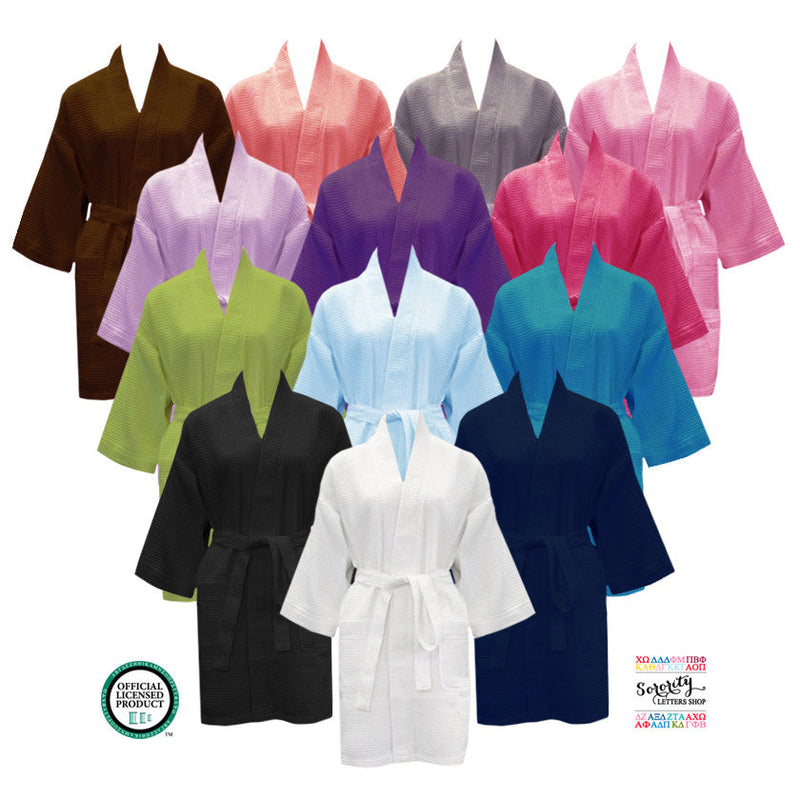 National Panhellenic Conference Waffle Weave Kimono Bathrobe